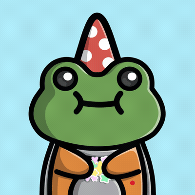 Frog In Party Hat Saying Happy Birthday GIF