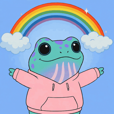 Frog In Pink Hoodie With Autistic Text GIF