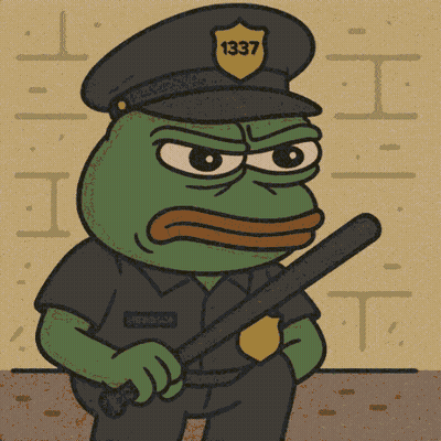 Frog In Police Uniform 1337 GIF