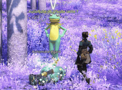 Frog In Purple Flowers With Automate De Grande Taille GIF