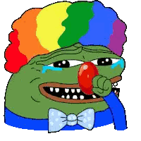 Frog In Rainbow Hat And Bow Tie Sticker