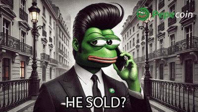 Frog in Suit and Tie Talking on Cell Phone Saying He Sold