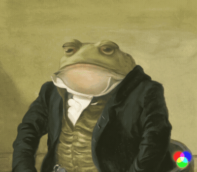 Frog In Suit GIF