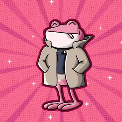 Frog In Sunglasses Holding Alpha GIF