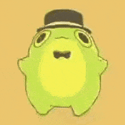 Frog In Top Hat And Bow Tie GIF
