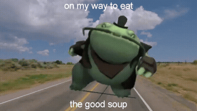 Frog In Top Hat Driving On My Way To Eat The Good Soup GIF