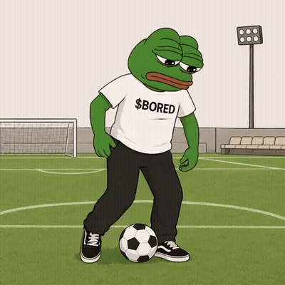 Frog Kicking Soccer Ball In $ Bored Shirt GIF