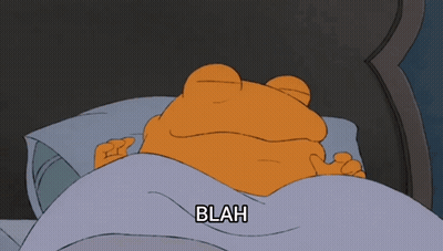 Frog Laying In Bed Saying Blah GIF