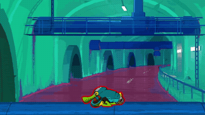 Frog Lying In Tunnel GIF