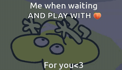 Frog Me When Waiting Play With You <3 GIF
