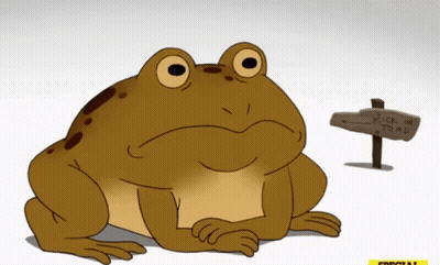 Frog Next To Sign Saying Rick For Toad GIF