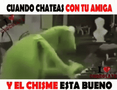 Frog Saying Cuando Chateas Con Tu Amiga Y El Chisme Esta Bueno GIF
