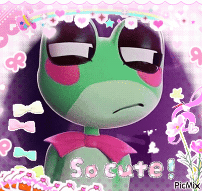 Frog Saying So Cute GIF