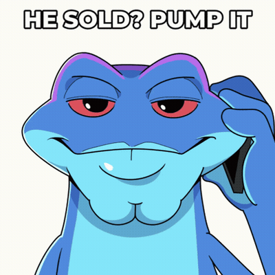 Frog Talking On Cell Phone Saying He Sold Pump It GIF
