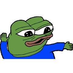 Frog Waving In Blue Shirt Sticker