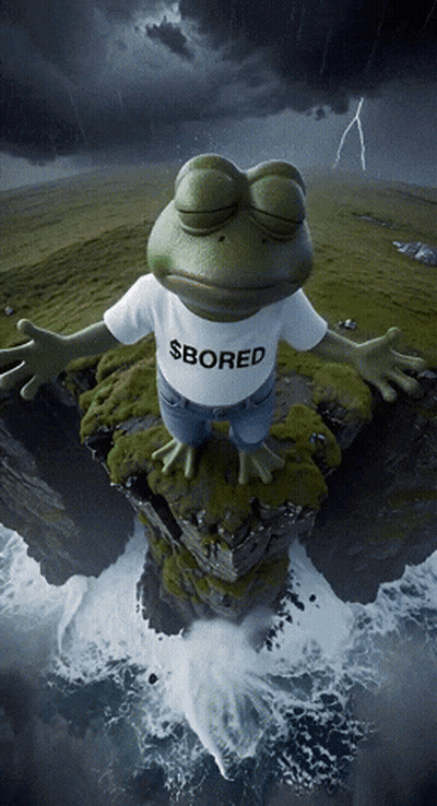 Frog Wearing Bored Shirt