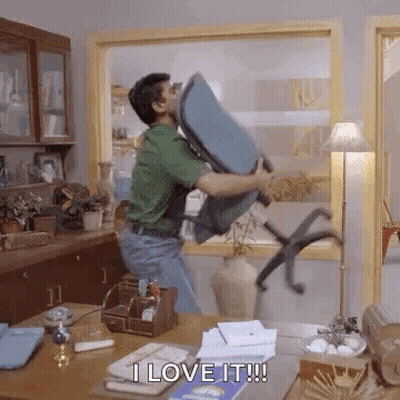 Frog Wearing Bored Shirt Lying On Office Chair GIF