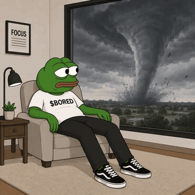 Frog Wearing Bored Shirt GIF