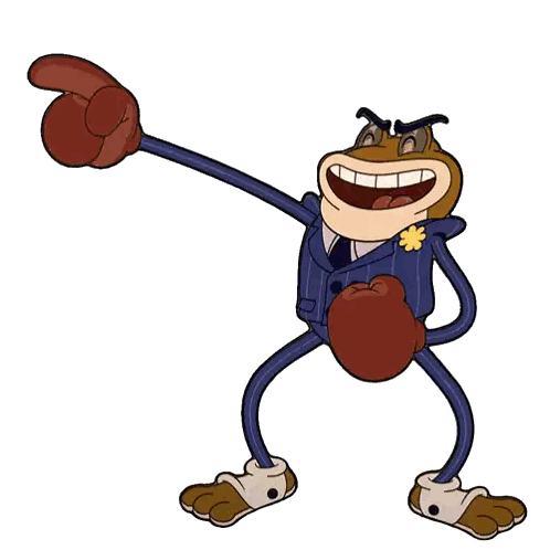 Frog Wearing Boxing Gloves And Suit Sticker