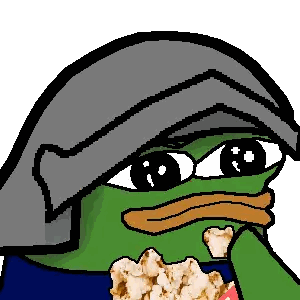 Frog Wearing Helmet Eating Popcorn Sticker