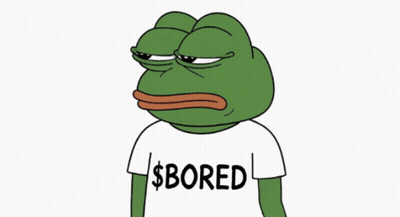 Frog Wearing Shirt Saying $ Bored GIF
