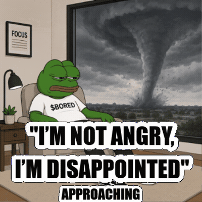 Frog With Bored Shirt Sits In Front Of Window GIF