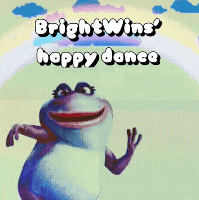 Frog With Bright Wins Happy Dance GIF