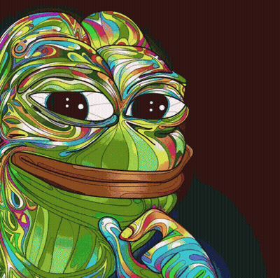 Frog With Colorful Pattern On Face GIF
