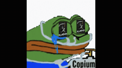 Frog With Copium GIF