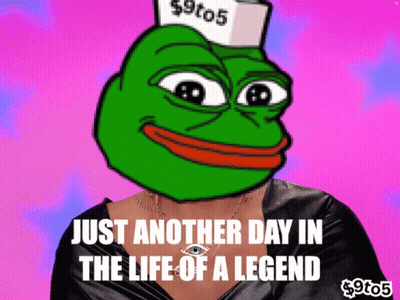 Frog With Hat Saying $9 To 5 GIF