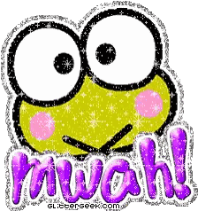 Frog With Mwah Text Sticker