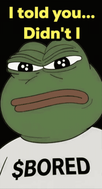 Frog With Shirt That Says Bored GIF
