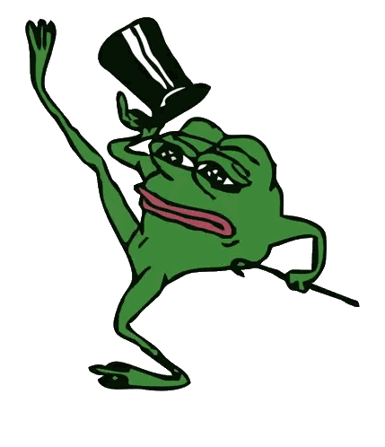 Frog With Top Hat And Cane Sticker