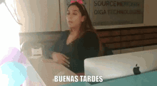 Front Desk Office Greeting Buenas Tardes GIF