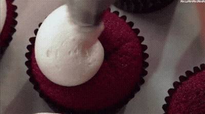 Frosting Red Velvet Cupcake GIF