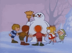 Frosty The Snowman And Kid Singing GIF