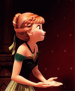 Frozen Anna Explaining GIF