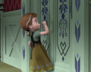 Frozen Anna Knock Knock On The Door GIF