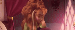 Frozen Anna With Messy Hair GIF