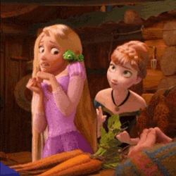 Frozen Anna With Rapunzel GIF