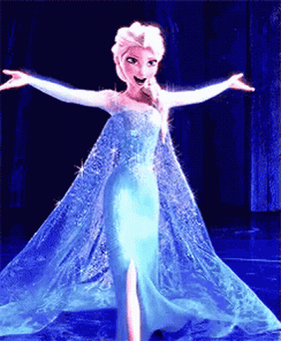 Frozen Character Dancing With Arms Outstretched GIF