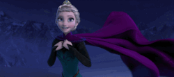 Frozen Elsa Flying Cape GIF