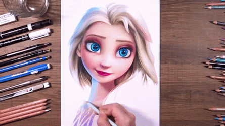 Frozen Elsa Sketch Tuesday GIF