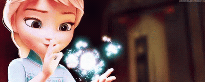 Frozen Little Girl Holding Magical Object GIF