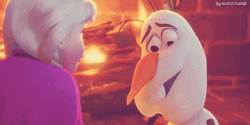 Frozen Olaf Melting GIF