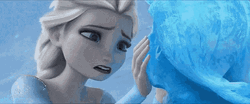 Frozen Queen Elsa Hugging Iced Anna GIF