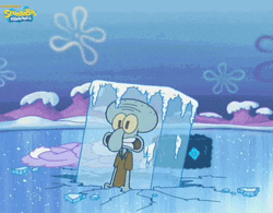 Frozen Squidward SongeBob Ice GIF