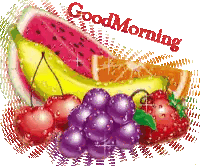 Fruit With Good Morning Text Sticker