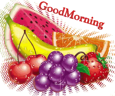 Fruit With Good Morning Text Sticker