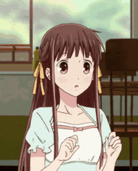 Fruits Basket Cute Tohru Honda Salute GIF